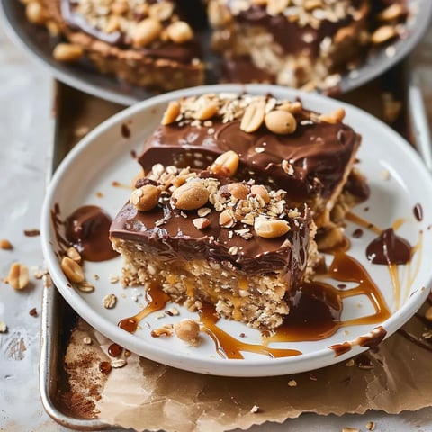 Vegane selbstgemachte Snickers, ohne Backen, ohne Zucker (alternativ glutenfrei)