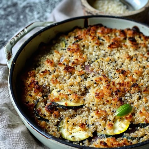 Cremiges Gratin mit Quinoa und Zucchini